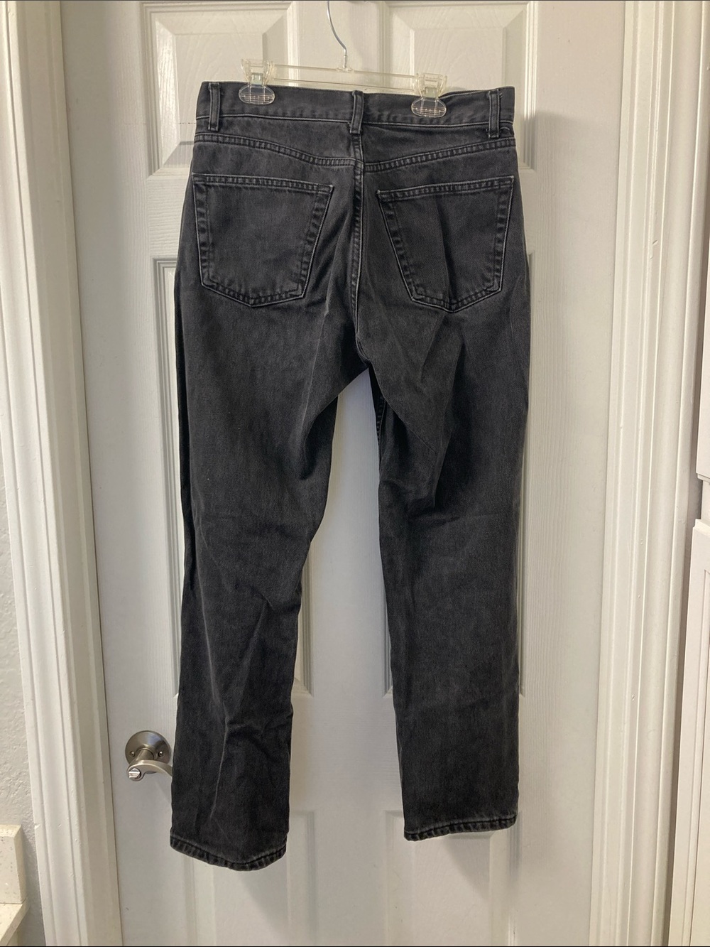 Topshop Black Straight-Leg Women's Jeans - Picture 2 of 7